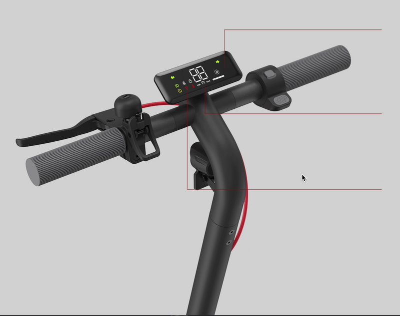Scooter handlebar display